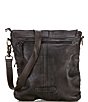 Color:Black Rustic - Image 2 - Jack Distressed Leather Crossbody Bag