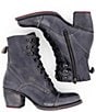 Color:Black Rustic - Image 4 - Judgement Leather Block Heel Combat Boots