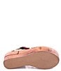 Color:Nectar Lux - Image 4 - Leonara Leather Wooden Platform Wedge Sandals