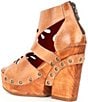 Color:Tan Rustic - Image 3 - Lucrative Leather Platform Laser Cut Sandals