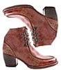 Color:Adobe Lux - Image 4 - Mage Lace-Up Leather Ankle Boots