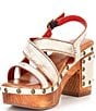 Color:Nectar Lux - Image 4 - Mediation Leather Butterfly Detail Banded Sandals