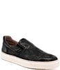 Color:Black Hand Wash - Image 1 - Men's Harry Leather Slip-On Sneakers