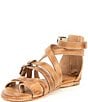 Color:Tan Rustic - Image 4 - Miya Leather Banded Toe Ring Sandals