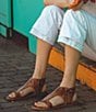 Color:Tan Dip Dye - Image 6 - Nina Handwoven Leather Flat Sandals
