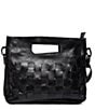 Bed Stu Orchid Studded Woven Leather Satchel Bag, Color:Black Rustic - Image 2