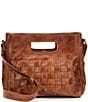 Bed Stu Orchid Studded Woven Leather Satchel Bag, Color:Cognac Dip Dye - Image 2