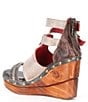 Color:Starry Night Rustic - Image 4 - Princess Studded Multi-Tone Leather Platform Wedge Sandals
