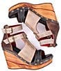 Color:Starry Night Rustic - Image 6 - Princess Studded Multi-Tone Leather Platform Wedge Sandals