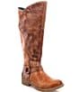 Color:Pecan - Image 1 - Karolus Leather Tall Riding Boots