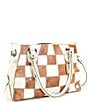 Bed Stu Rockababy Checkered Satchel Bag, Color:Nectar LX Tan Rustic - Image 3