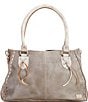 Color:Icicle Rustic/Nectar Lux - Image 1 - Rockababy Leather Satchel Bag with Contrast Stitching
