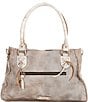 Color:Icicle Rustic/Nectar Lux - Image 2 - Rockababy Leather Satchel Bag with Contrast Stitching
