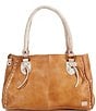 Color:Cashew Rustic/Nectar Lux - Image 1 - Rockababy Leather Satchel Bag