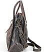 Color:Black Lux - Image 4 - Rockaway Stitch-Detail Distressed Satchel Bag