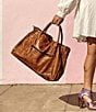 Bed Stu Rockaway Tan Rustic Satchel Bag, Color:Tan Rustic - Image 6