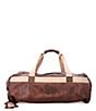 Color:Teak Rustic - Image 1 - Ruslan Leather Canvas Detail Weekender Duffle Bag