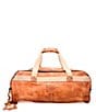 Color:Tan Rustic - Image 1 - Ruslan Leather Canvas Detail Weekender Duffle Bag