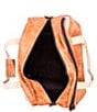Color:Tan Rustic - Image 3 - Ruslan Leather Canvas Detail Weekender Duffle Bag