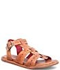 Color:Pecan Rustic - Image 1 - Sue Leather Flat Buckled Sandals
