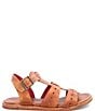 Color:Pecan Rustic - Image 2 - Sue Leather Flat Buckled Sandals