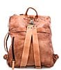 Color:Tan Dip Dye - Image 2 - Unisex Socrates Leather Convertible Backpack Briefcase Bag