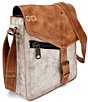 Color:Nectar Lux Tan Rustic - Image 4 - Venice Beach Buckle Weathered Rustic Leather Crossbody Bag