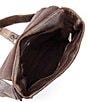Color:Teak Lux - Image 5 - Venice Beach Buckle Weathered Leather Crossbody Bag