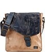 Bed Stu Venice Beach Rustic Leather Crossbody Bag, Color:Oats Rustic Cobalt Blue Lux - Image 1