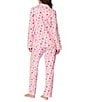 BedHead Eiffel Tower Print Long Sleeve Notch Collar Knit Pajama Set, Color:Eiffel For You - Image 2