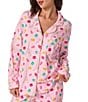 BedHead Eiffel Tower Print Long Sleeve Notch Collar Knit Pajama Set, Color:Eiffel For You - Image 3