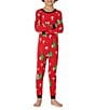 BedHead Kids Long Sleeve Peanuts Merry Beagle Bright Pajama Top & Pajama Pants Set - Image 1