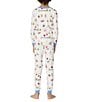 BedHead Kids Long Sleeve Snow Much Fun Stretch Jersey Pajama Top & Pants Set - Image 2