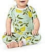 Color:Pear Tree - Image 2 - Baby 3-18 Months Family Matching Pear Tree Short Sleeve Jersey Pajama 2-Piece Set