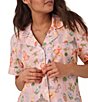 BedHead Charming Charleston Print Short Sleeve Notch Collar Cropped Pant Pajama Set, Color:Charming Charleston - Image 4