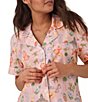 Color:Charming Charleston - Image 4 - Charming Charleston Print Short Sleeve Notch Collar Cropped Pant Pajama Set