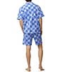 Color:Cool Palms - Image 2 - Bedhead Pajamas Cool Palms Short Sleeve Pajama Top & 8#double; Inseam Boxer Pajama Shorts