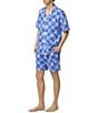 Color:Cool Palms - Image 3 - Bedhead Pajamas Cool Palms Short Sleeve Pajama Top & 8#double; Inseam Boxer Pajama Shorts