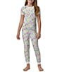 Color:Cottage Garden - Image 2 - Little/Big Girls 2T-12 Family Matching Cottage Garden Two-Piece Pajamas Set