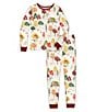 Color:Forest Retreat - Image 1 - Little/Big Kids 2T-12 Family Matching Forest Retreat Long Sleeve Top & Pant 2-Piece Pajamas Set