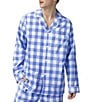 Color:Buffalo Plaid - Image 3 - Long Sleeve Buffalo Plaid Classic Woven Cotton Poplin 2-Piece Pajama Set
