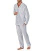 Color:Mid Grey Stripe - Image 2 - Family Matching Long-Sleeve Grey Striped Classic PJ Set