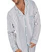 Color:Mid Grey Stripe - Image 4 - Family Matching Long-Sleeve Grey Striped Classic PJ Set
