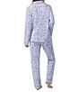 Color:Fairytale Forest - Image 2 - Bedhead Pajamas Long Sleeve Notch Collar Fairytale Forest Jersey Knit Pajama Set
