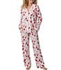 Color:Love is All You Need - Image 1 - Love Is All You Need Heart Print Long Sleeve Long Jersey Knit Pajama Set