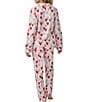 Color:Love is All You Need - Image 2 - Love Is All You Need Heart Print Long Sleeve Long Jersey Knit Pajama Set