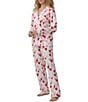 Color:Love is All You Need - Image 3 - Love Is All You Need Heart Print Long Sleeve Long Jersey Knit Pajama Set