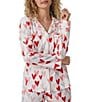 Color:Love is All You Need - Image 4 - Love Is All You Need Heart Print Long Sleeve Long Jersey Knit Pajama Set