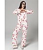 Color:Love is All You Need - Image 5 - Love Is All You Need Heart Print Long Sleeve Long Jersey Knit Pajama Set