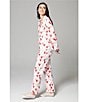 Color:Love is All You Need - Image 6 - Love Is All You Need Heart Print Long Sleeve Long Jersey Knit Pajama Set